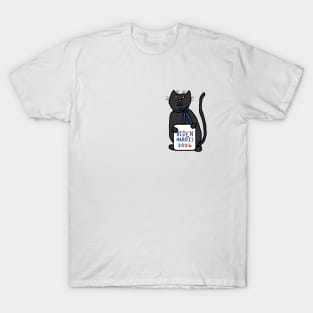 Small Cat with Biden Harris 2024 Sign T-Shirt